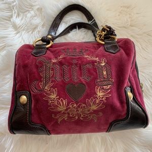 Juicy Couture Maroon Velvet Purse